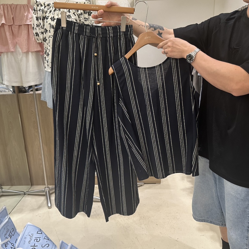 MELO東大門㊣直郵女士新品熱賣25春夏休閑時尚真品套裝兩件套MELO套裝圖色2