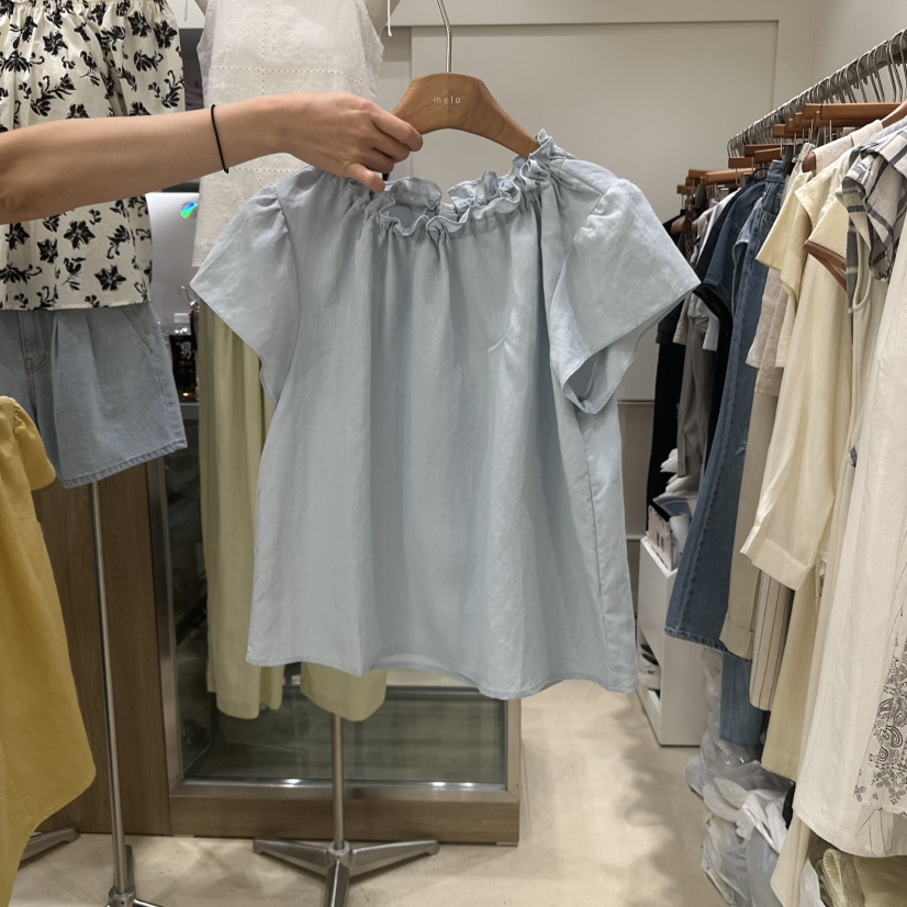 MELO東大門㊣實拍女裝新品職業真品熱賣時尚25春夏襯衫蕾絲衫MELO襯衫/蕾絲衫圖色3