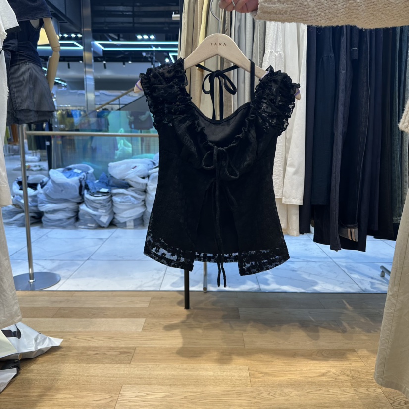 TARA東大門㊣直郵女士新款休閑真品25春夏吊帶背心蕾絲開衫TARA吊帶/背心圖色2