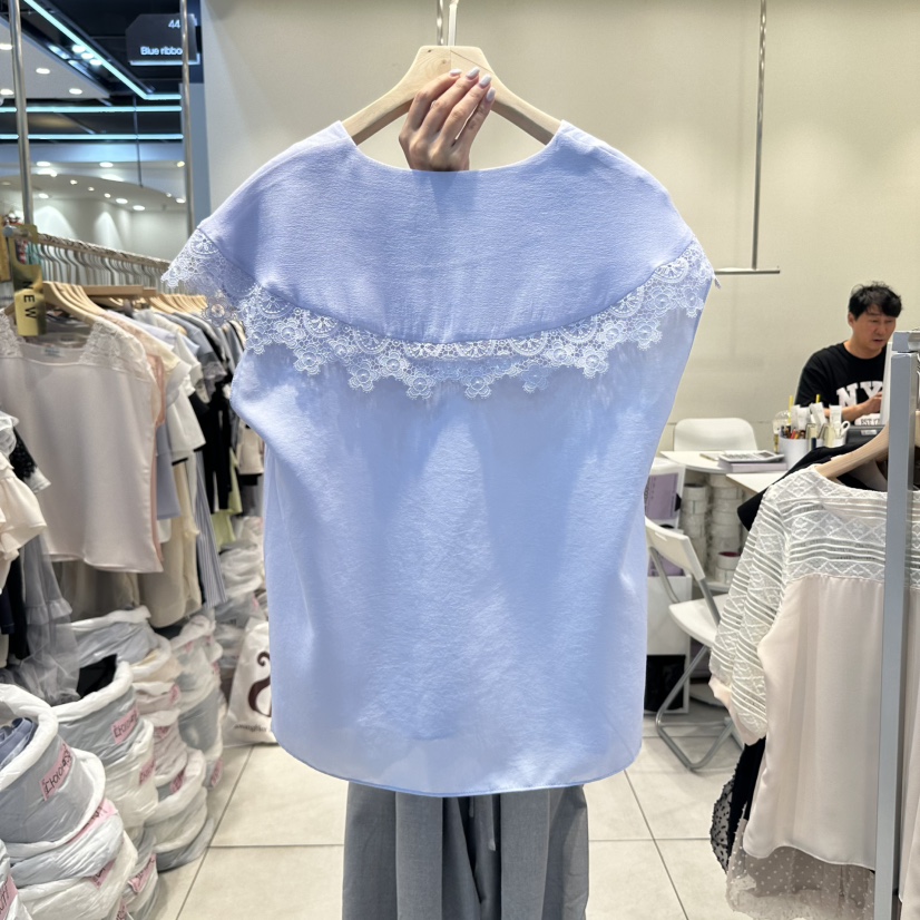 BLUE RIBBON東大門㊣直郵女士新款休閑職業真品襯衫蕾絲衫BLUE RIBBON襯衫/蕾絲衫