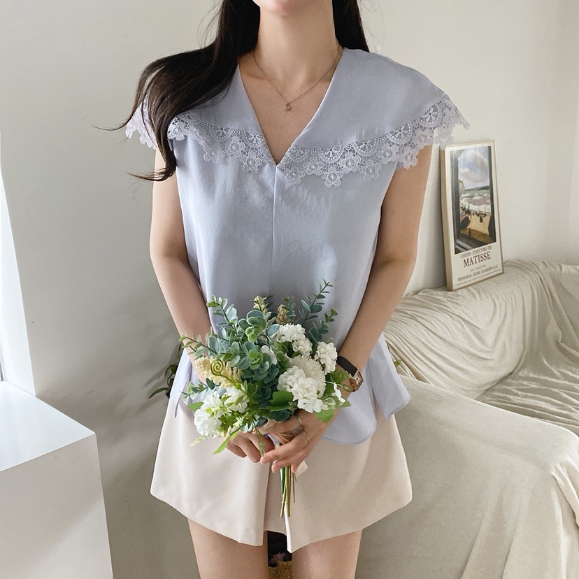 BLUE RIBBON東大門㊣直郵女士新款休閑職業真品襯衫蕾絲衫BLUE RIBBON襯衫/蕾絲衫