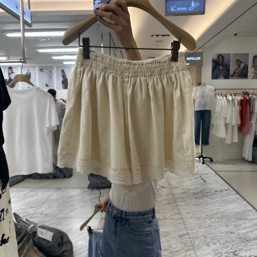 FORMING-P韓國代購㊣女裝新品25春夏推薦熱賣職業短褲蕾絲FORMING短褲