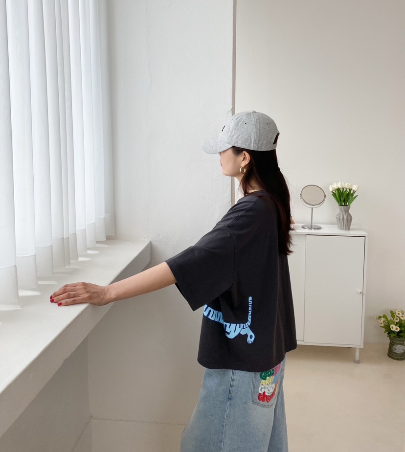 YESFREE韓國代購㊣女裝新品人氣休閑真品職業時尚25春夏T恤YESFREET恤
