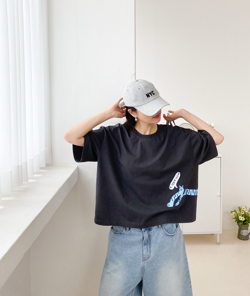YESFREE韓國代購㊣女裝新品人氣休閑真品職業時尚25春夏T恤YESFREET恤