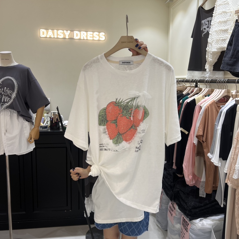 DAISY DRESS韓國直郵㊣女裝新款熱賣休閑真品25春夏時尚T恤DAISY DRESST恤圖色2