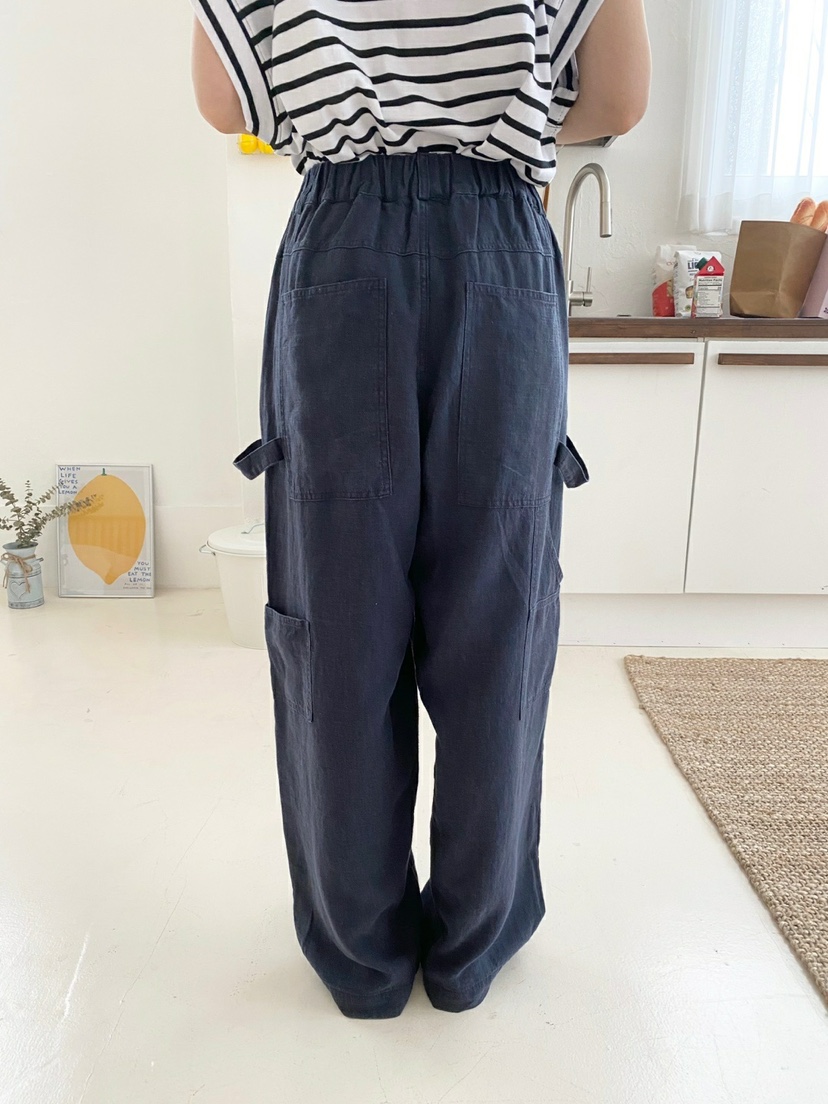 YESFREE東大門㊣代購女士新品真品熱賣25春夏時尚休閑褲亞麻YESFREE休閑褲