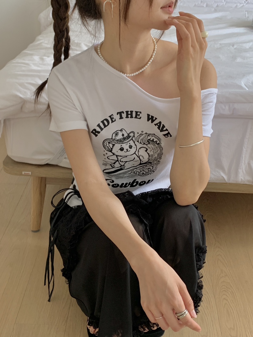 MORE THAN-P東大門㊣代購女裝新品25春夏職業時尚人氣T恤MORE THANT恤