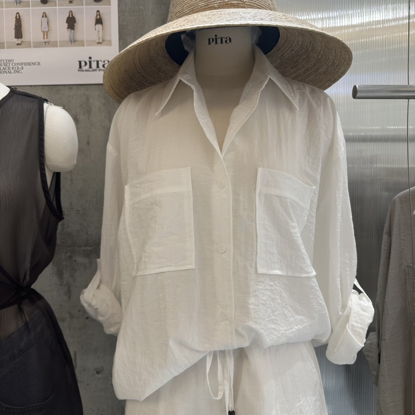 PITA韓國直郵㊣女士新款時尚職業人氣熱賣真品25春夏襯衫蕾絲衫THE VERLIN/piTa襯衫/蕾絲衫