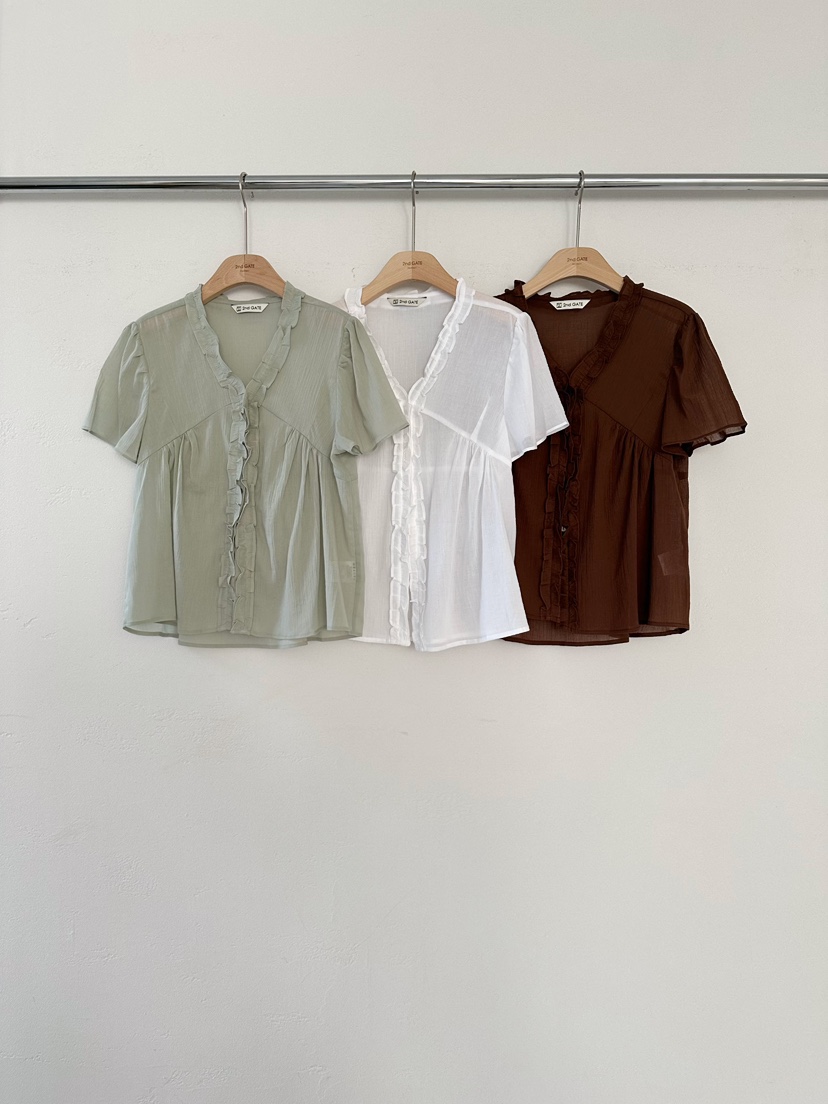 2ND GATE韓國直郵㊣女士新品25春夏人氣熱賣真品襯衫蕾絲衫2ND GATE襯衫/蕾絲衫