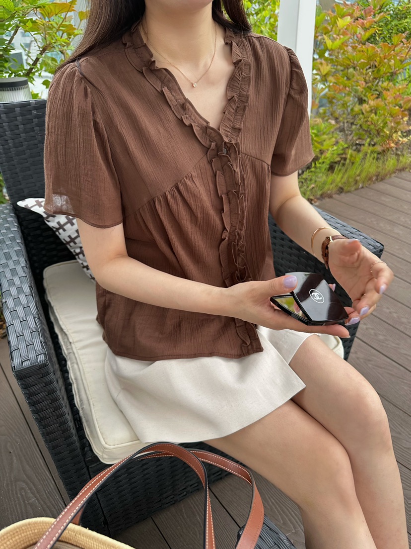 2ND GATE韓國直郵㊣女士新品25春夏人氣熱賣真品襯衫蕾絲衫2ND GATE襯衫/蕾絲衫