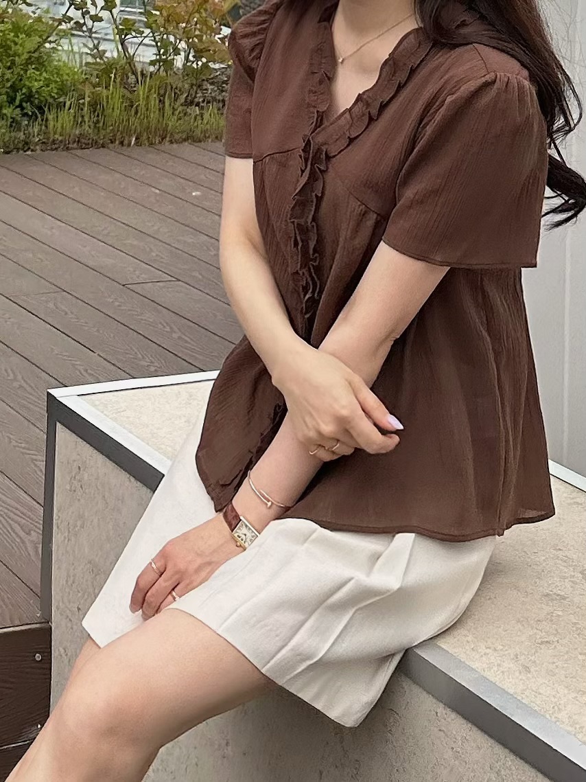 2ND GATE韓國直郵㊣女士新品25春夏人氣熱賣真品襯衫蕾絲衫2ND GATE襯衫/蕾絲衫
