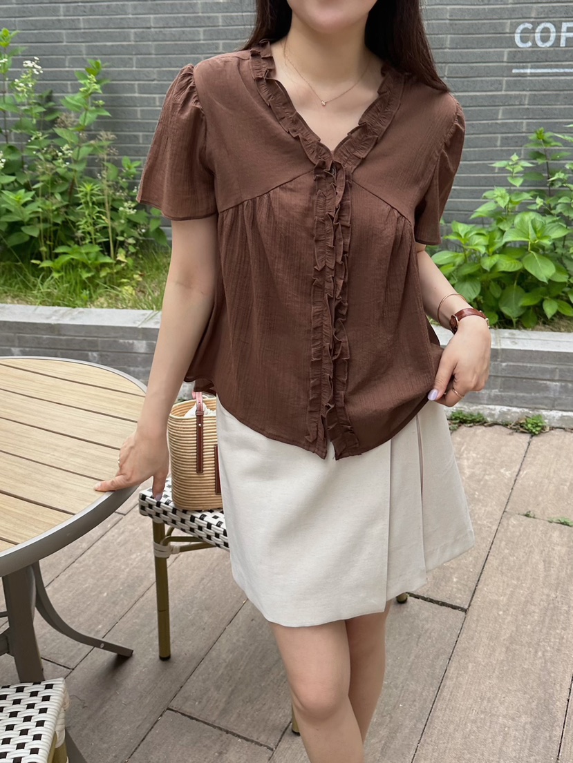 2ND GATE韓國直郵㊣女士新品25春夏人氣熱賣真品襯衫蕾絲衫2ND GATE襯衫/蕾絲衫