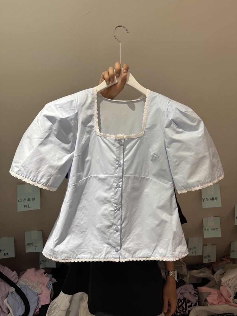 BELITA-L韓國直郵㊣女士新款職業25春夏時尚襯衫蕾絲衫寬松BELITA-L襯衫/蕾絲衫圖色3