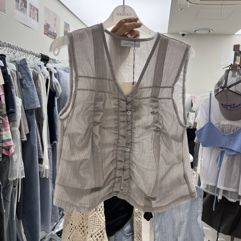 SOLD OUT韓國直郵㊣女士新款職業真品熱賣休閑推薦襯衫蕾絲衫SOLD OUT襯衫/蕾絲衫圖色1