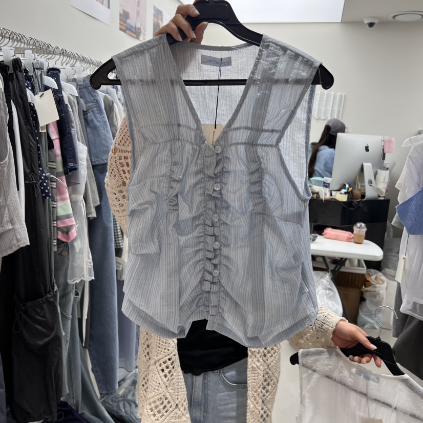 SOLD OUT韓國直郵㊣女士新款職業真品熱賣休閑推薦襯衫蕾絲衫SOLD OUT襯衫/蕾絲衫圖色2