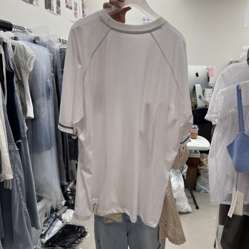 SOLD OUT韓國直郵㊣女裝新品人氣職業休閑真品25春夏T恤刺繡SOLD OUTT恤