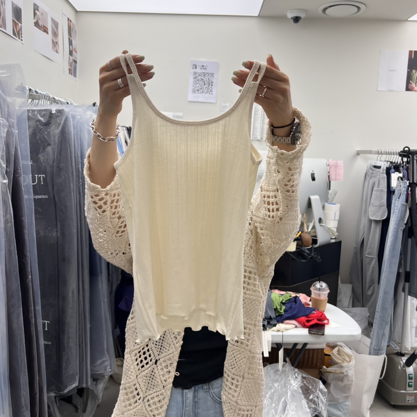 SOLD OUT韓國直郵㊣女士新款時尚推薦職業真品休閑吊帶背心SOLD OUT吊帶/背心