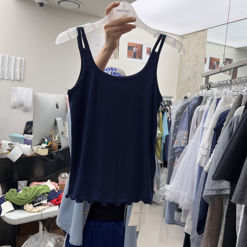 SOLD OUT韓國直郵㊣女士新款時尚推薦職業真品休閑吊帶背心SOLD OUT吊帶/背心圖色2