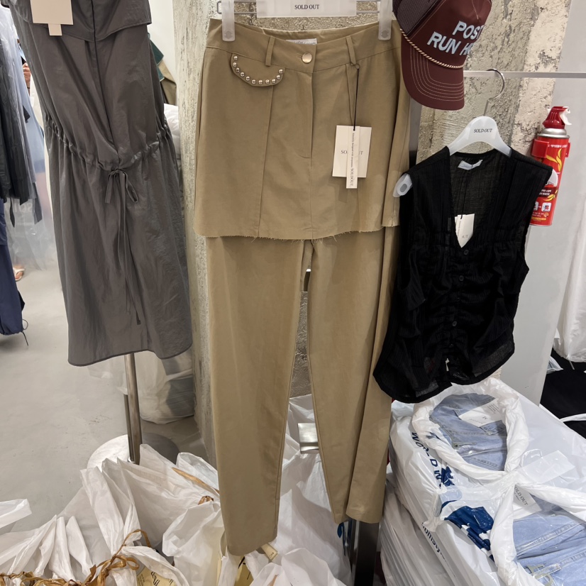 SOLD OUT東大門㊣直郵女裝新品熱賣時尚職業25春夏推薦裙褲SOLD OUT裙褲圖色2