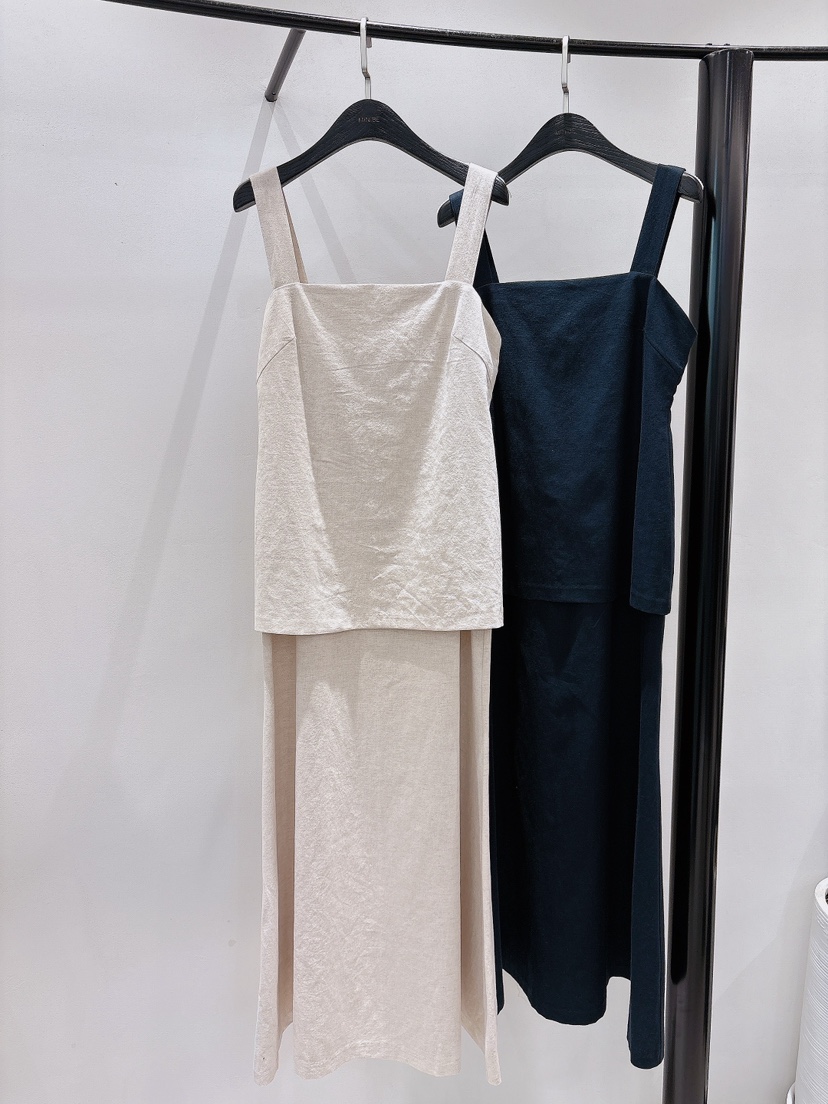 MINI BE韓國代購㊣女士新品職業推薦人氣25春夏連衣裙亞麻MINI BE連衣裙