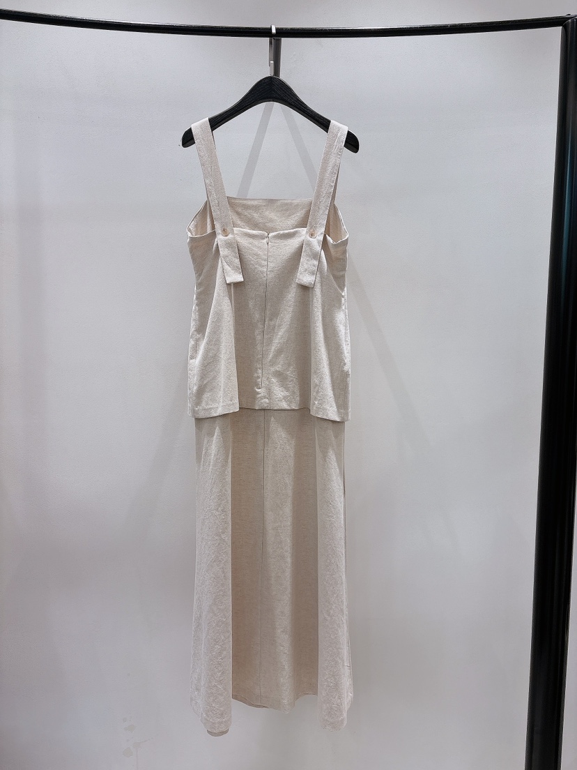 MINI BE韓國代購㊣女士新品職業推薦人氣25春夏連衣裙亞麻MINI BE連衣裙