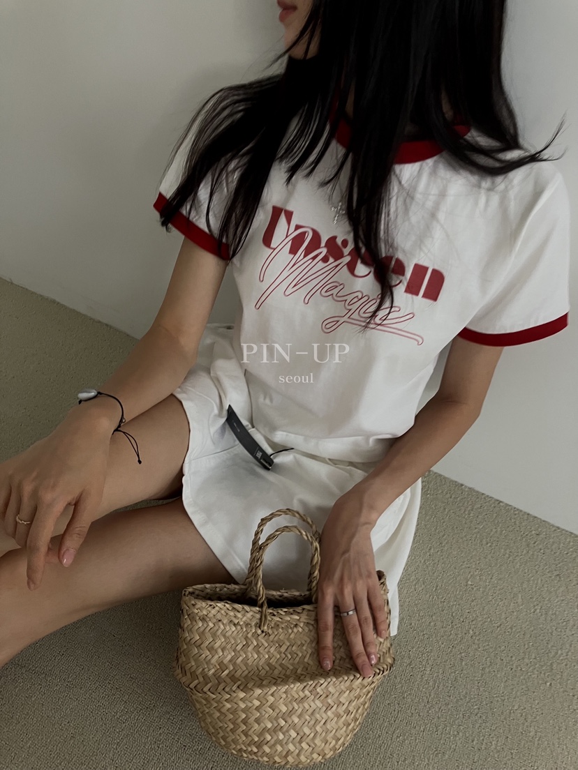 PIN-UP東大門㊣直郵女士新品時尚真品人氣職業熱賣25春夏T恤PIN-UPT恤圖色1