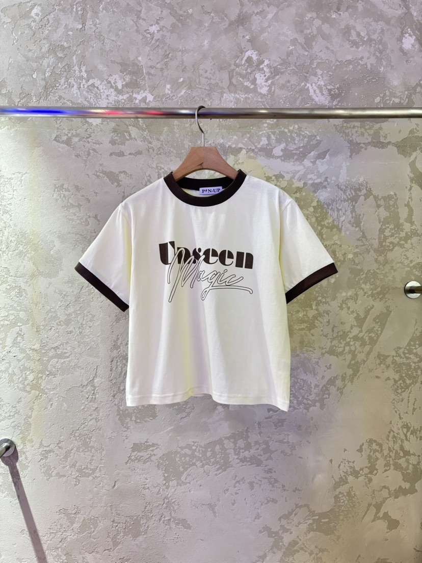PIN-UP東大門㊣直郵女士新品時尚真品人氣職業熱賣25春夏T恤PIN-UPT恤圖色3