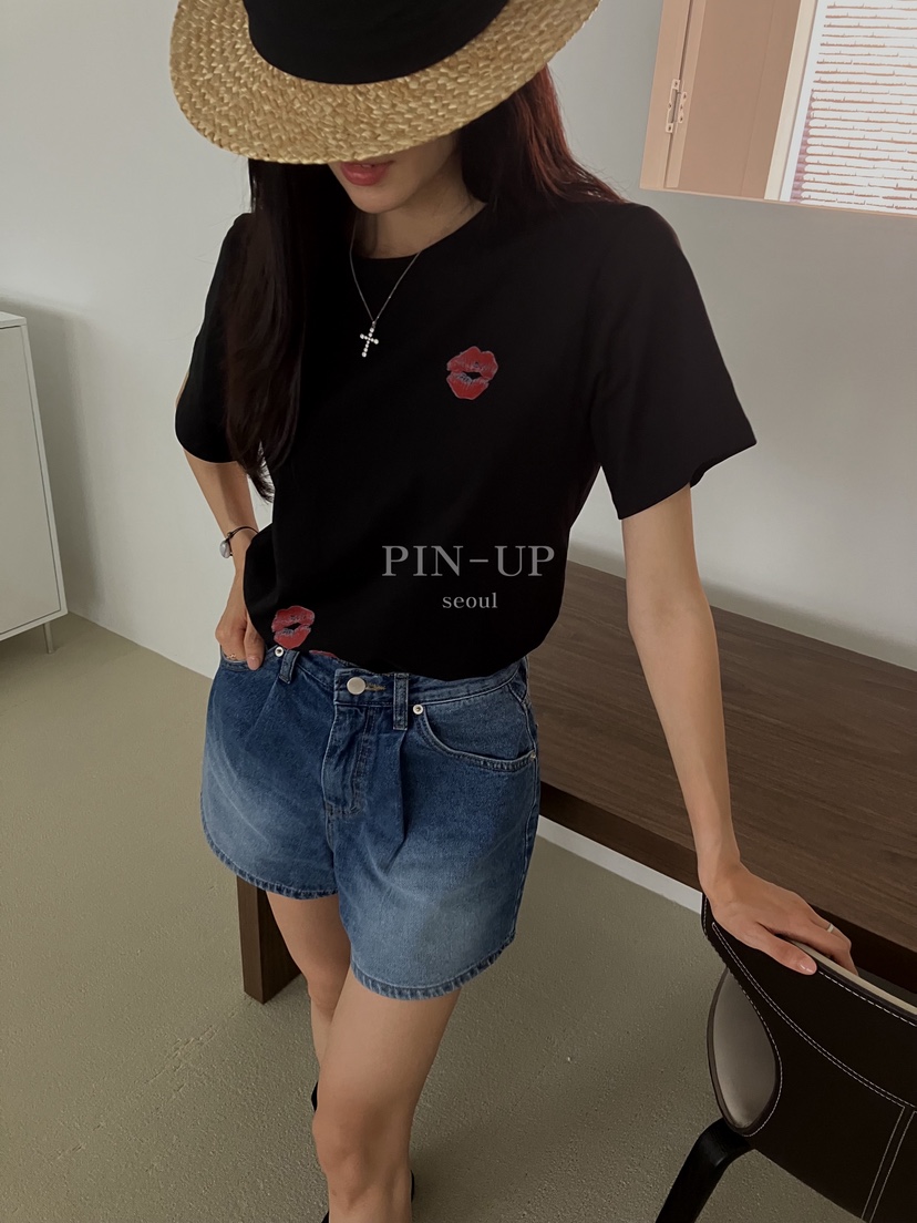 PIN-UP韓國代購㊣女裝新款時尚休閑真品推薦25春夏人氣T恤PIN-UPT恤