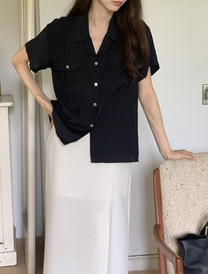 NOTICE韓國直郵㊣女裝新品時尚休閑推薦真品25春夏襯衫蕾絲衫NOTICE襯衫/蕾絲衫