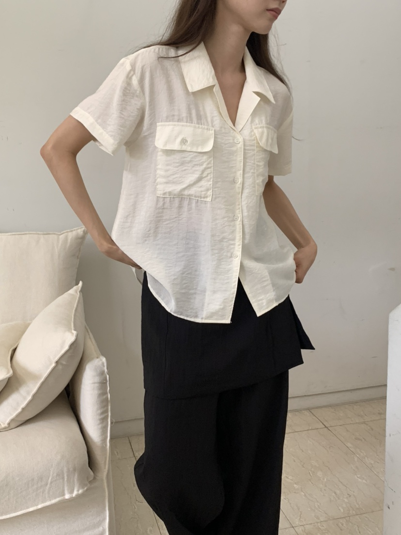 NOTICE韓國直郵㊣女裝新品時尚休閑推薦真品25春夏襯衫蕾絲衫NOTICE襯衫/蕾絲衫