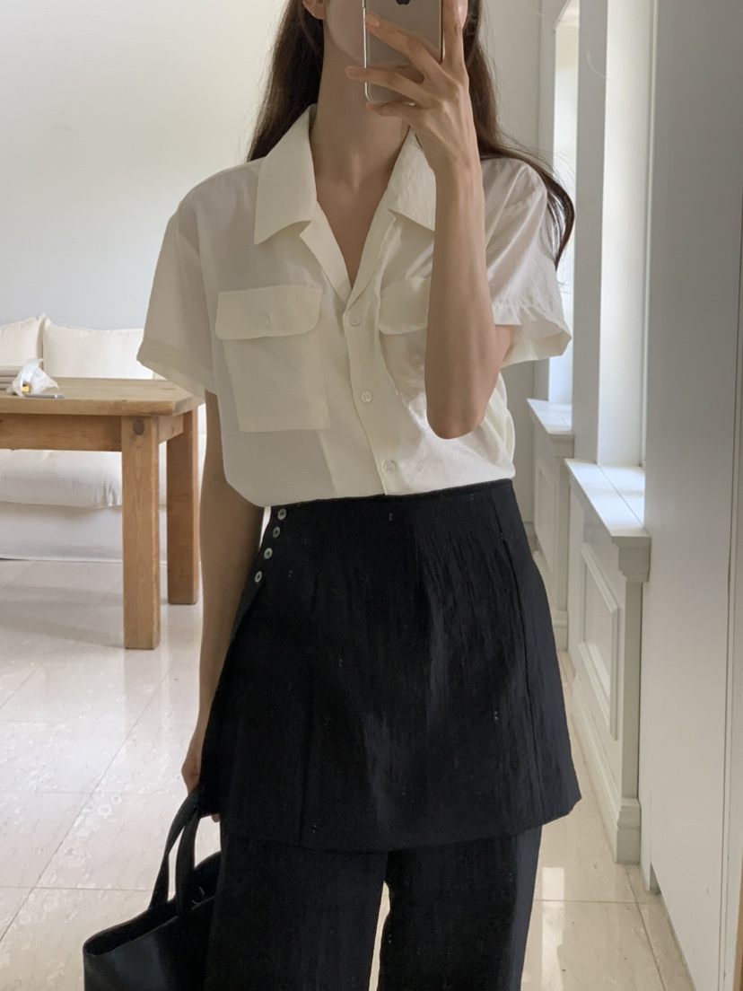 NOTICE韓國直郵㊣女裝新品時尚休閑推薦真品25春夏襯衫蕾絲衫NOTICE襯衫/蕾絲衫