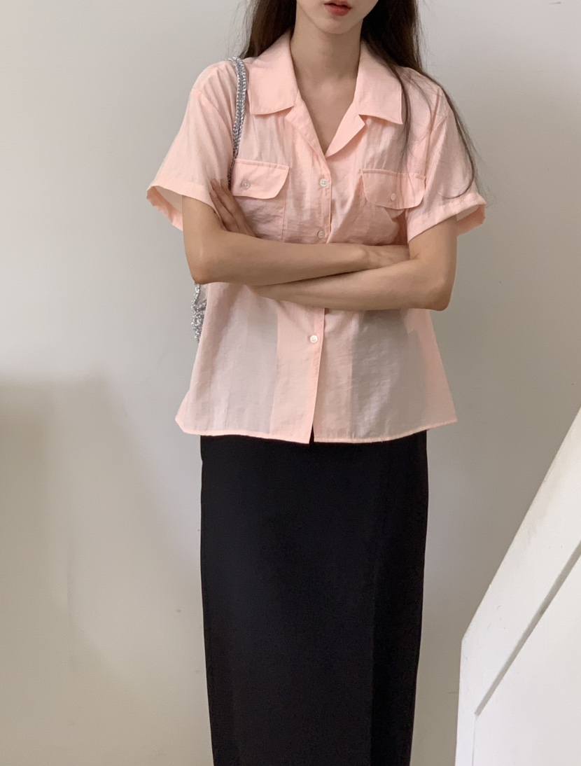 NOTICE韓國直郵㊣女裝新品時尚休閑推薦真品25春夏襯衫蕾絲衫NOTICE襯衫/蕾絲衫