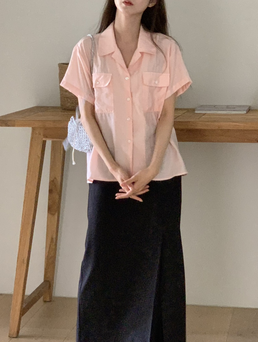 NOTICE韓國直郵㊣女裝新品時尚休閑推薦真品25春夏襯衫蕾絲衫NOTICE襯衫/蕾絲衫