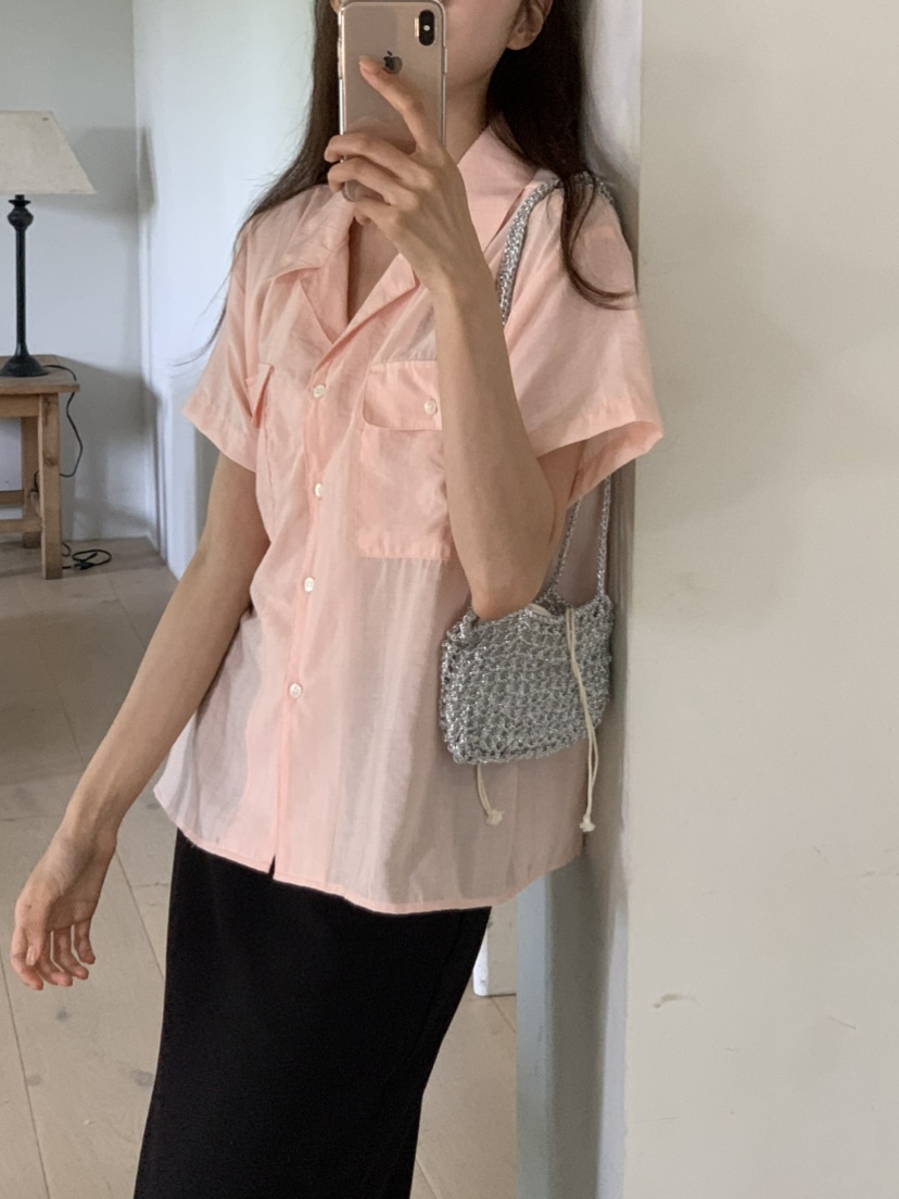 NOTICE韓國直郵㊣女裝新品時尚休閑推薦真品25春夏襯衫蕾絲衫NOTICE襯衫/蕾絲衫