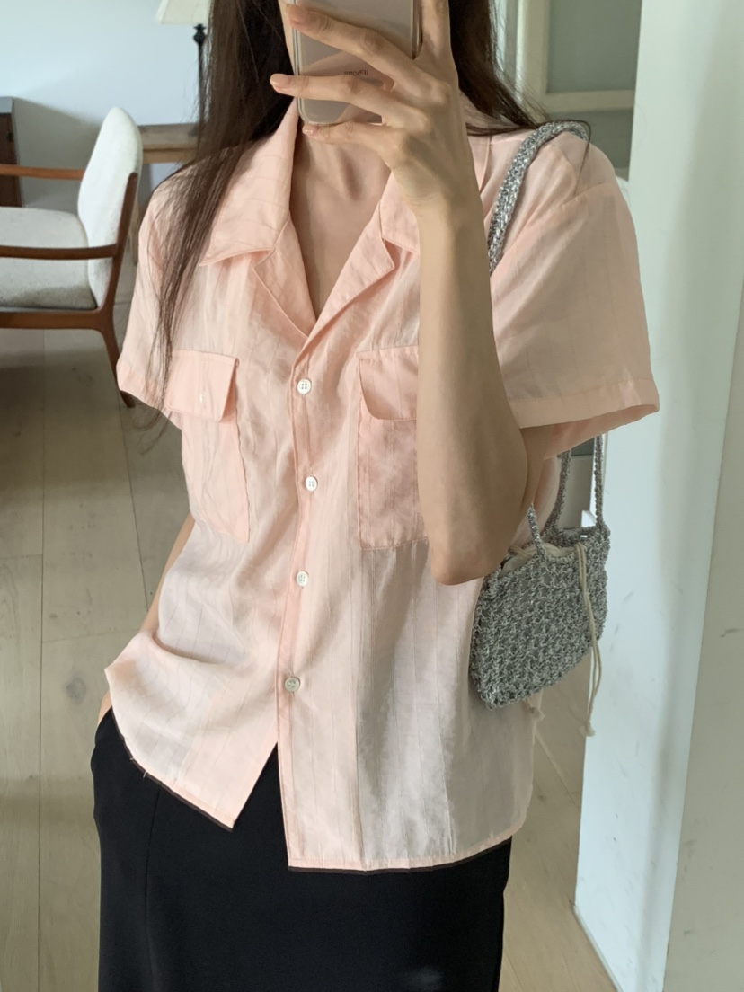 NOTICE韓國直郵㊣女裝新品時尚休閑推薦真品25春夏襯衫蕾絲衫NOTICE襯衫/蕾絲衫