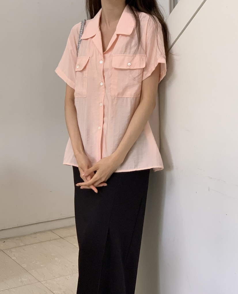 NOTICE韓國直郵㊣女裝新品時尚休閑推薦真品25春夏襯衫蕾絲衫NOTICE襯衫/蕾絲衫