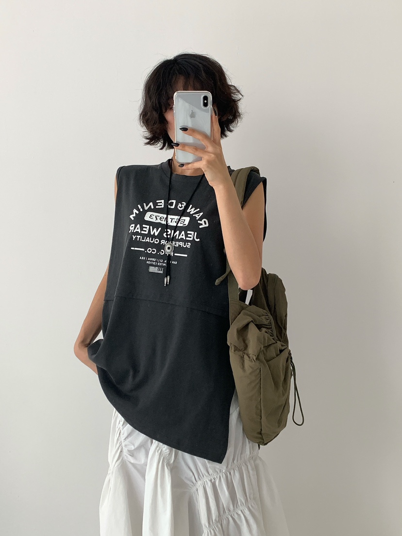 ANGLOG BEIGE東大門㊣直郵女士新品職業25春夏休閑吊帶背心ANGLOG BEIGE吊帶/背心