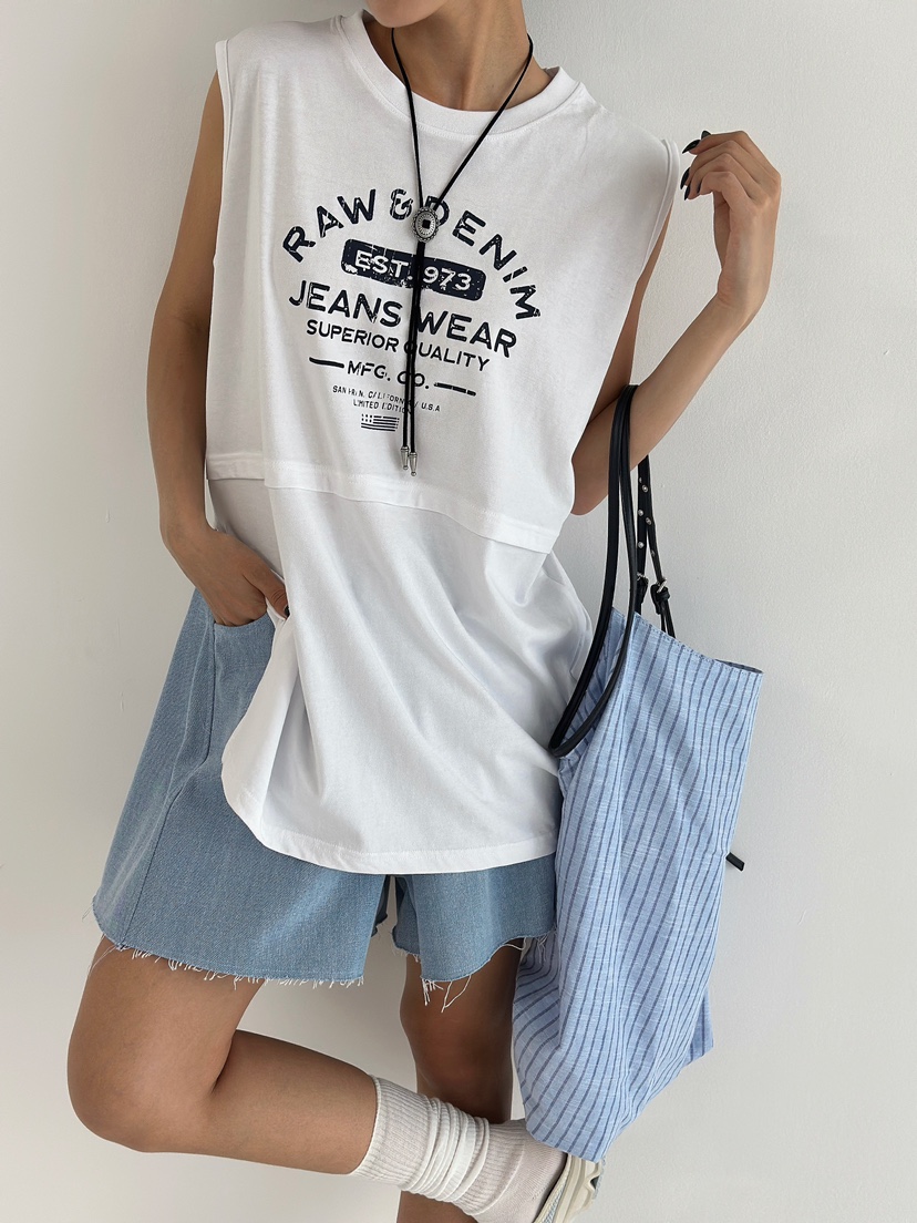 ANGLOG BEIGE東大門㊣直郵女士新品職業25春夏休閑吊帶背心ANGLOG BEIGE吊帶/背心