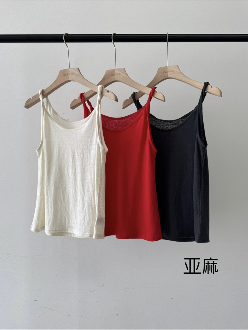 CEDARWOOD韓國直郵㊣女裝新款休閑真品時尚人氣吊帶背心亞麻CEDARWOOD吊帶/背心