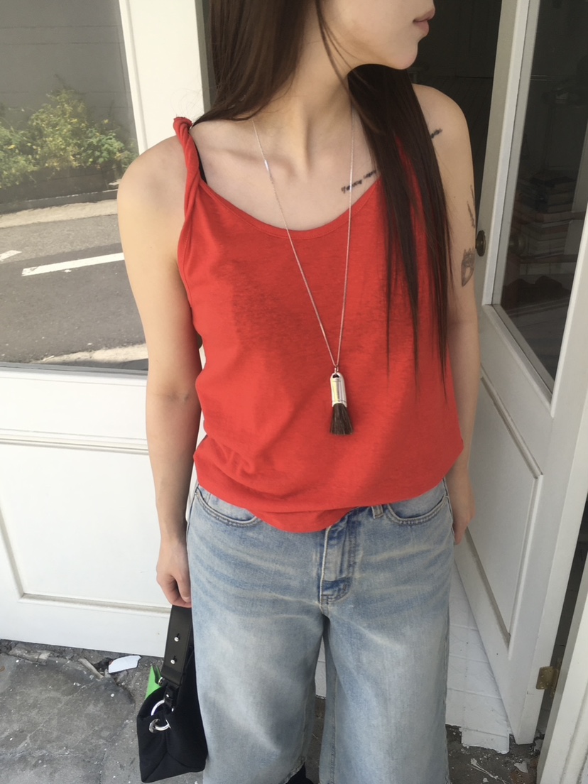 CEDARWOOD韓國直郵㊣女裝新款休閑真品時尚人氣吊帶背心亞麻CEDARWOOD吊帶/背心圖色2