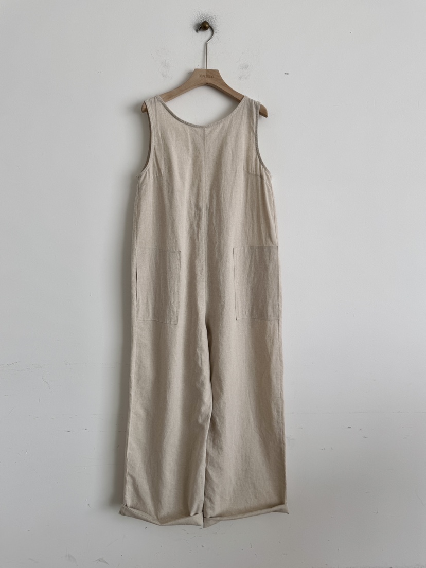 CEDARWOOD東大門㊣實拍女裝新品休閑25春夏職業熱賣連體褲亞麻CEDARWOOD連體褲