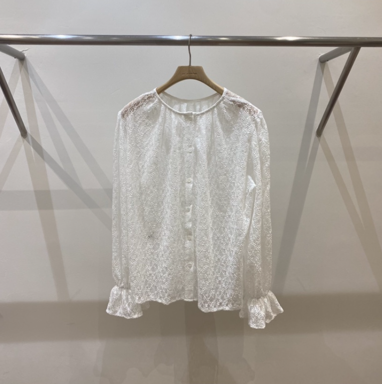 SILVER韓國代購㊣女裝新品時尚25春夏熱賣推薦真品襯衫蕾絲衫SILVER襯衫/蕾絲衫
