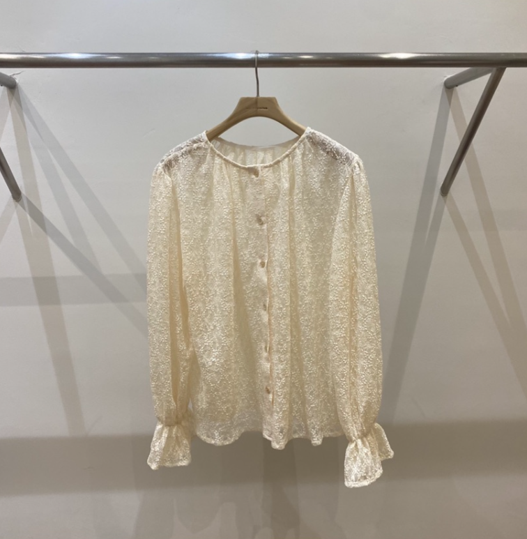 SILVER韓國代購㊣女裝新品時尚25春夏熱賣推薦真品襯衫蕾絲衫SILVER襯衫/蕾絲衫圖色2