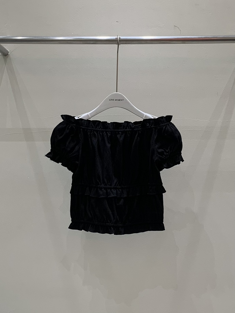 LOVE MOMENT韓國代購㊣女士新款休閑25春夏襯衫蕾絲衫荷葉邊LOVE MOMENT襯衫/蕾絲衫圖色3