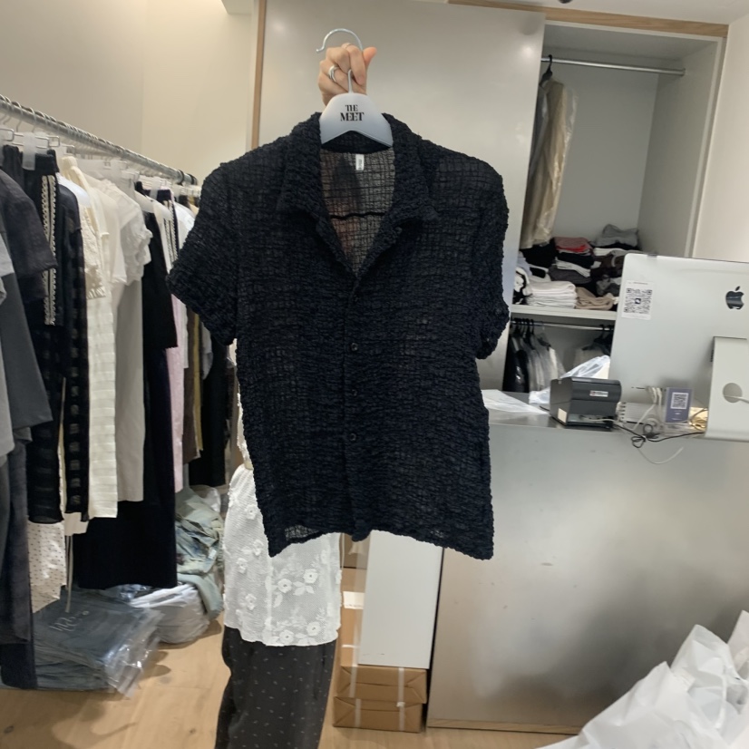 MEET ME東大門㊣實拍女士新品25春夏真品時尚熱賣襯衫蕾絲衫MEET ME襯衫/蕾絲衫圖色2