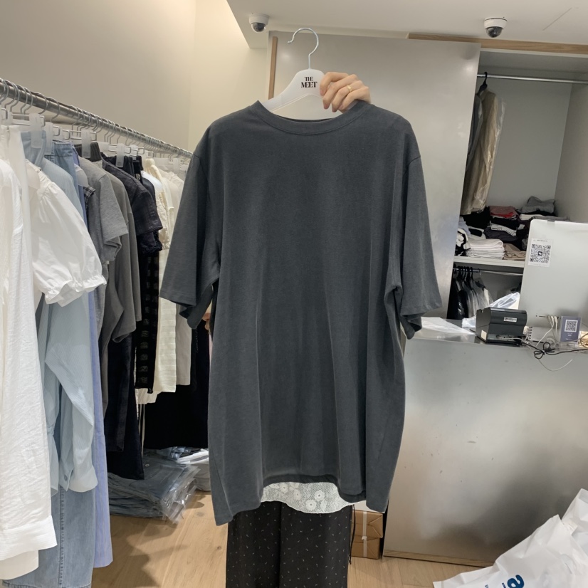 MEET ME韓國代購㊣女士新品熱賣25春夏人氣時尚推薦職業T恤MEET MET恤圖色2
