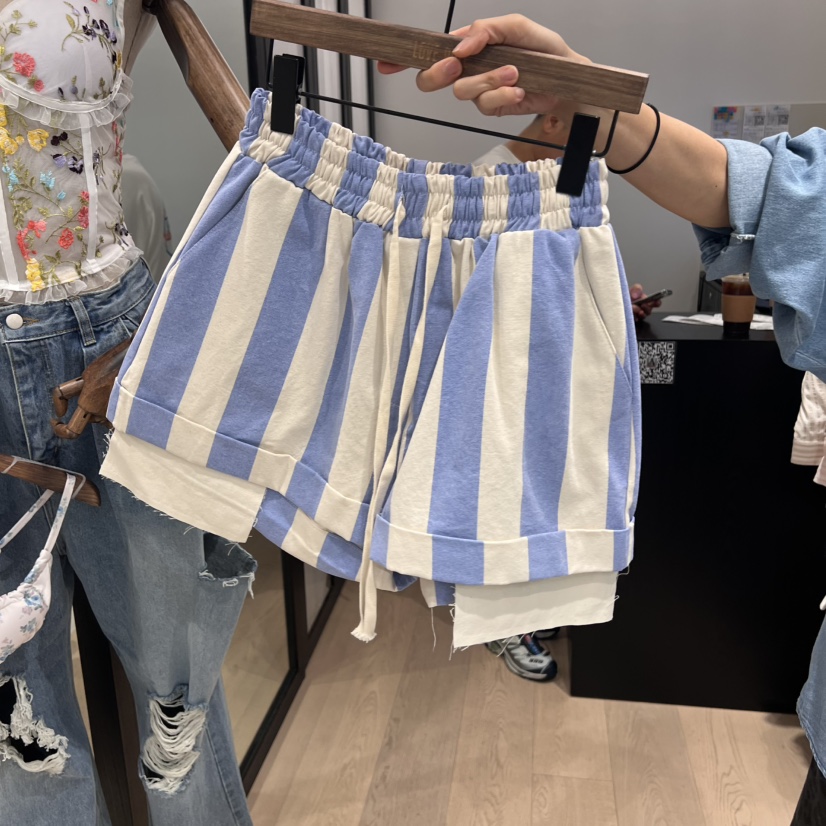 LOVE PULL韓國代購㊣女士新品人氣職業時尚真品休閑短褲口袋LOVE PULL短褲