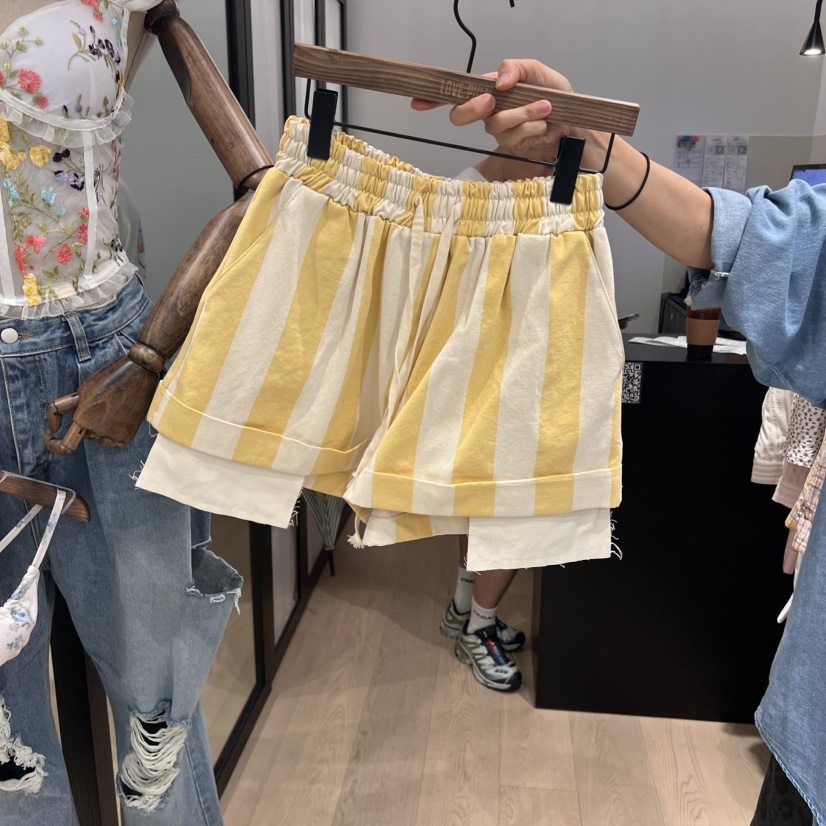 LOVE PULL韓國代購㊣女士新品人氣職業時尚真品休閑短褲口袋LOVE PULL短褲圖色2