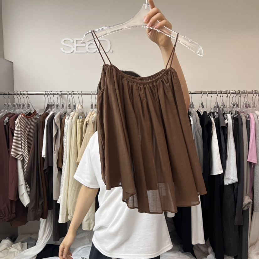 LEESEED-A韓國直郵㊣女士新品休閑人氣時尚職業熱賣吊帶背心SEeD/LEESEED吊帶/背心圖色2