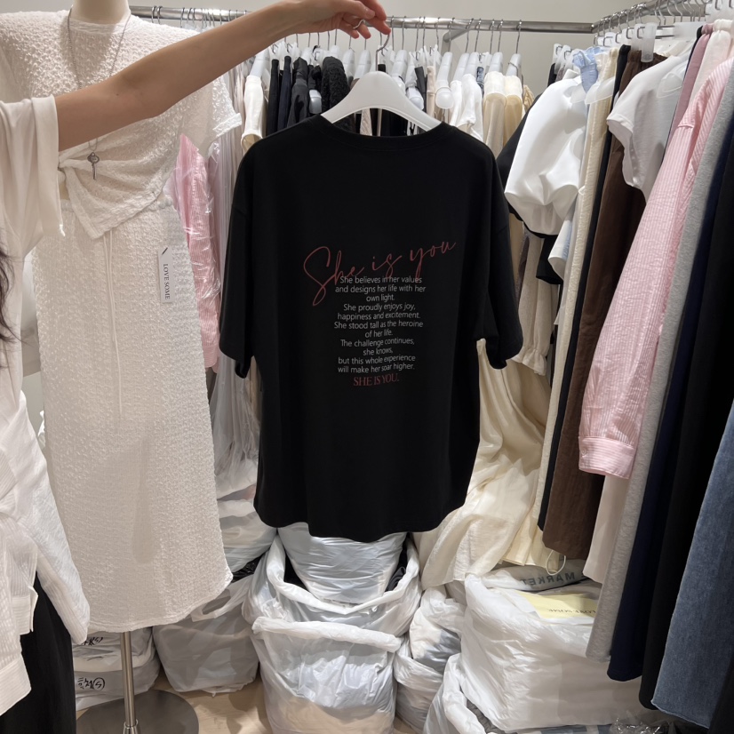 LOVE SOME東大門㊣實拍女裝新品時尚人氣休閑真品推薦熱賣T恤LOVE SOMET恤